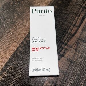 PURITO Sun Day Adventure Korean Sunscreen SPF 50 1.69oz EXP 3/27 Open Box